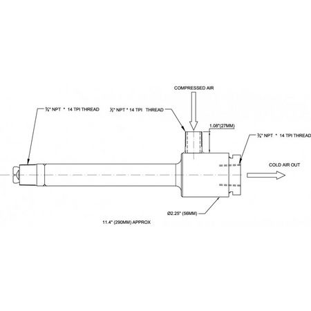 Vortex tube air m50h tech